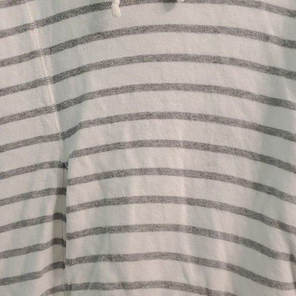 J crew white and gray striped hoodies sweater - Picture 9 of 9